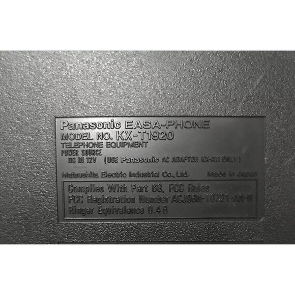 Vintage Panasonic KX-T1920 Cassette Tape Telephone Answering Machine Broken - Picture 6 of 9